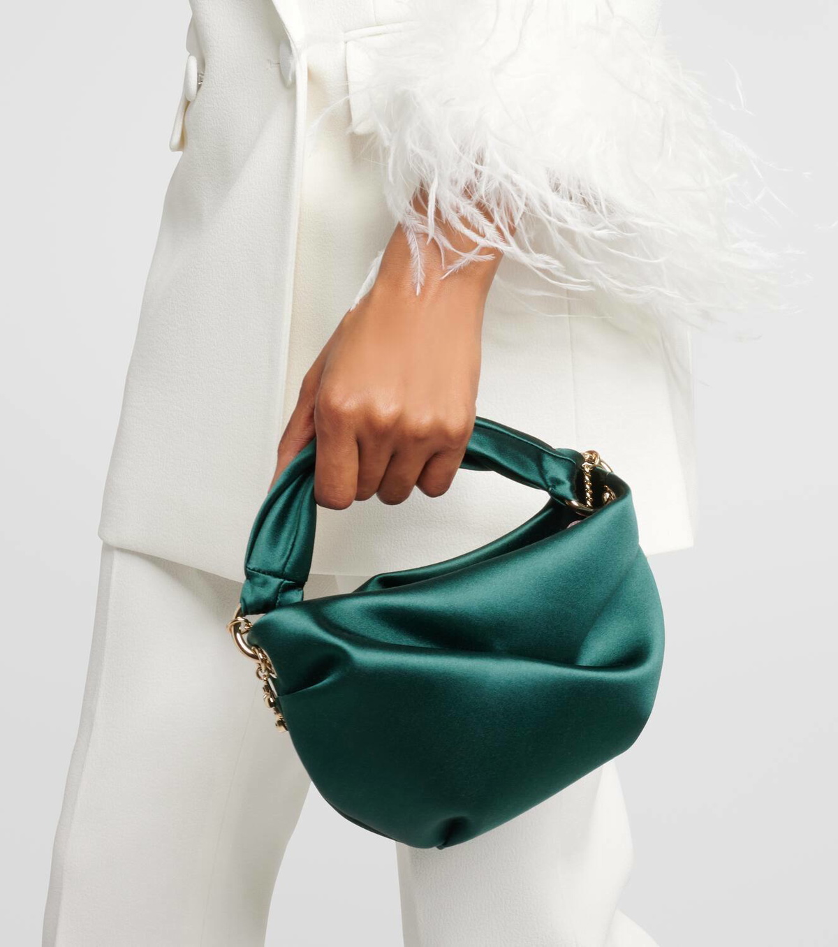 Jimmy Choo Bonny Small satin tote bag Jimmy Choo