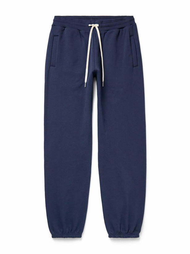Photo: John Elliott - Capricorn Tapered Cotton-Jersey Sweatpants - Blue