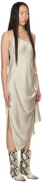 LOW CLASSIC Beige 2-Way Midi Dress