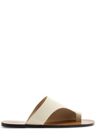 Atp Atelier Rosa Leather Thong Sandals White