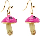 Marni SSENSE Exclusive Pink Mushroom Earrings