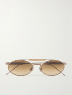 Brunello Cucinelli - Round-Frame Gold-Tone Sunglasses