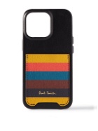 Paul Smith - Native Union Artist Stripe Leather iPhone 13 Pro Case