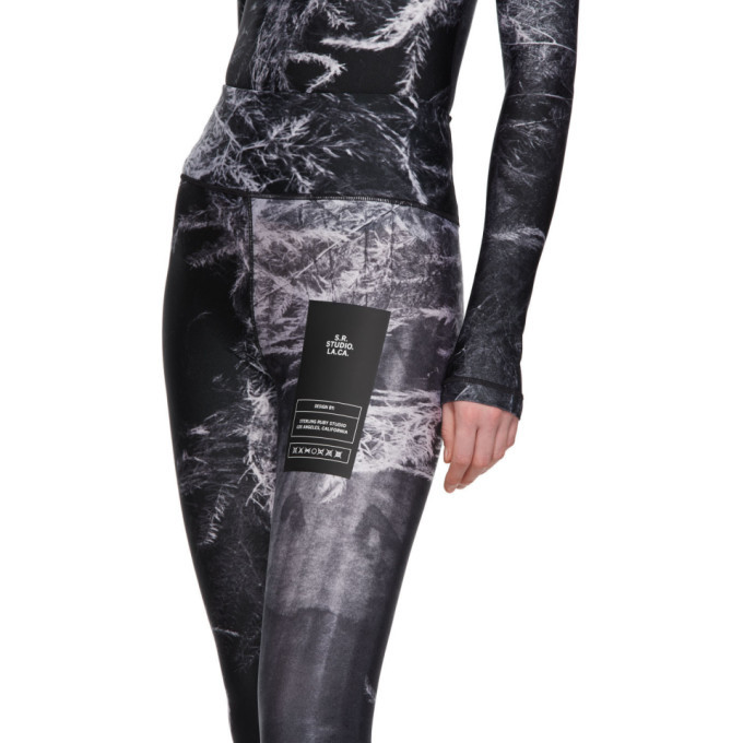 S.R. STUDIO. LA. CA. Black and White Fern Leggings