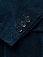 Aspesi - Sugimoto Double-Breasted Cotton-Velvet Blazer - Blue