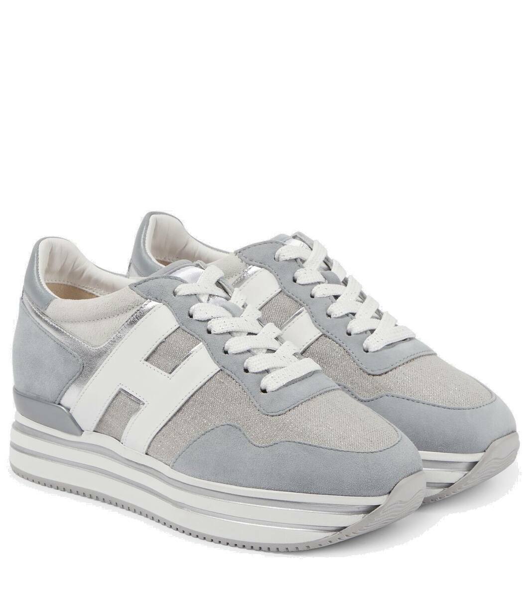 Hogan Midi H222 leather platform sneakers Hogan