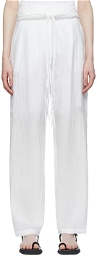 LE17SEPTEMBRE White Rayon Trousers