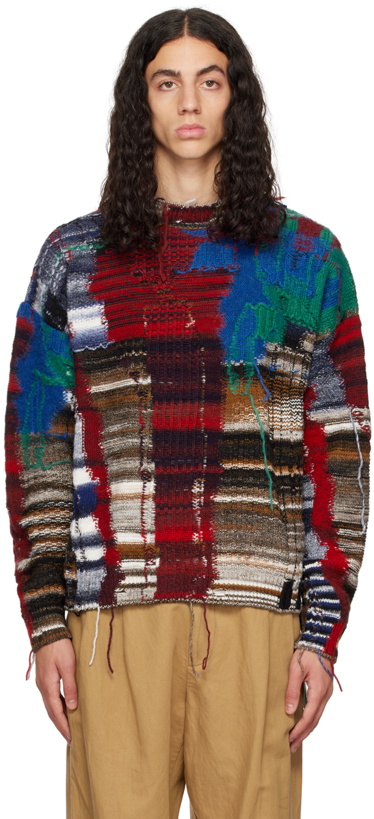 Photo: Off-White Multicolor Arrow Tab Chaos Sweater