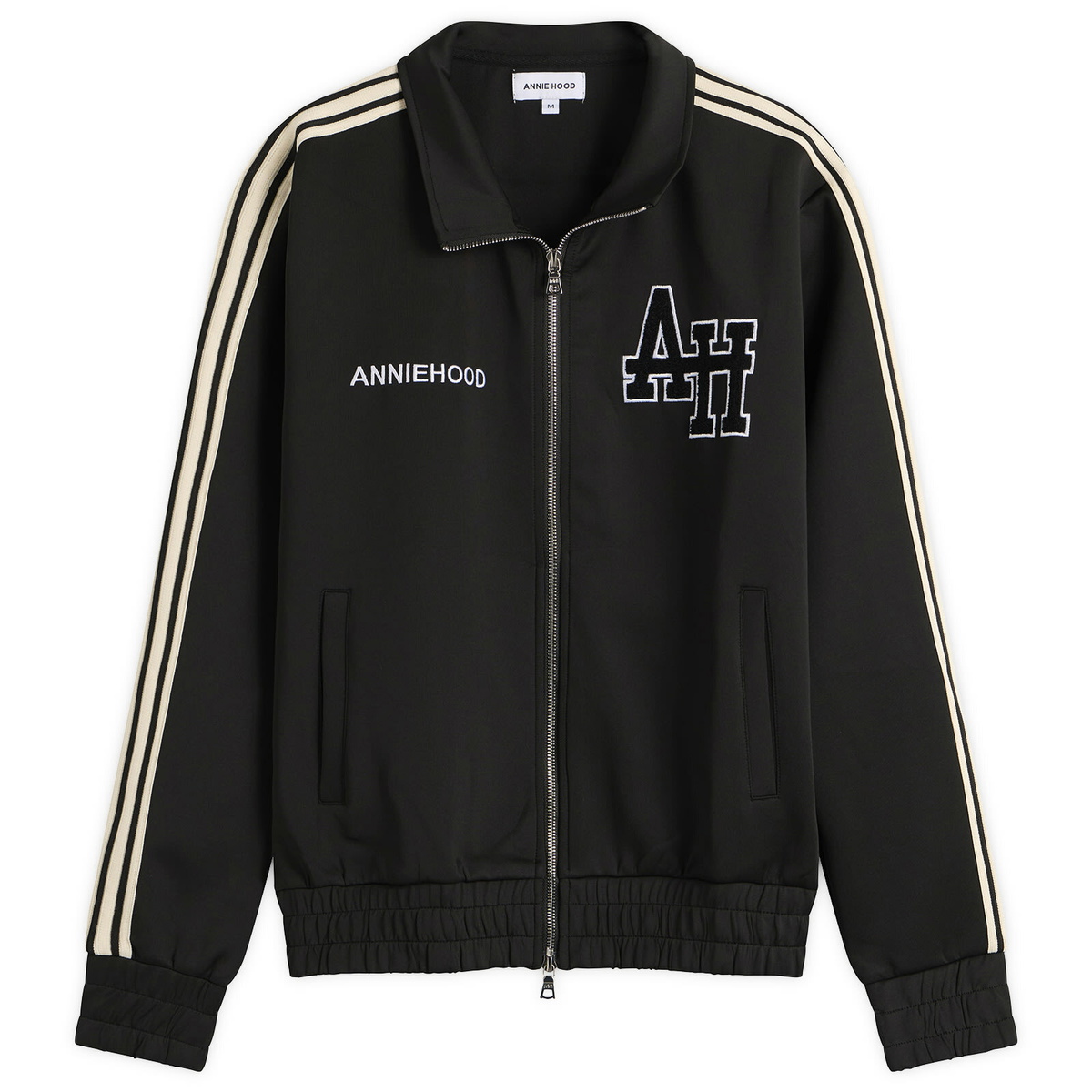ANNIE HOOD Men's College Track Jacket in Black