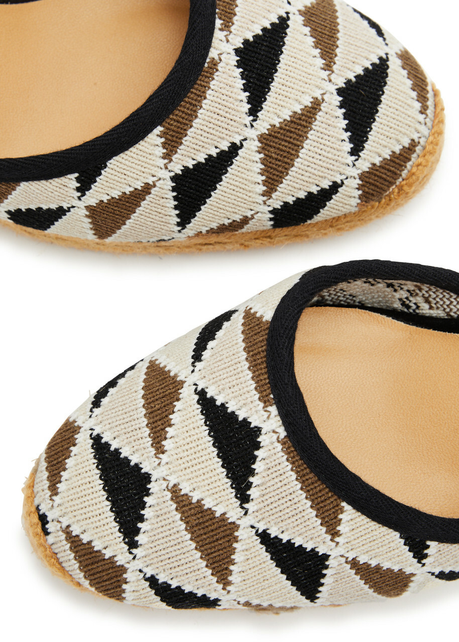 Castañer Cilia 80 Knitted Wedge Espadrilles Black