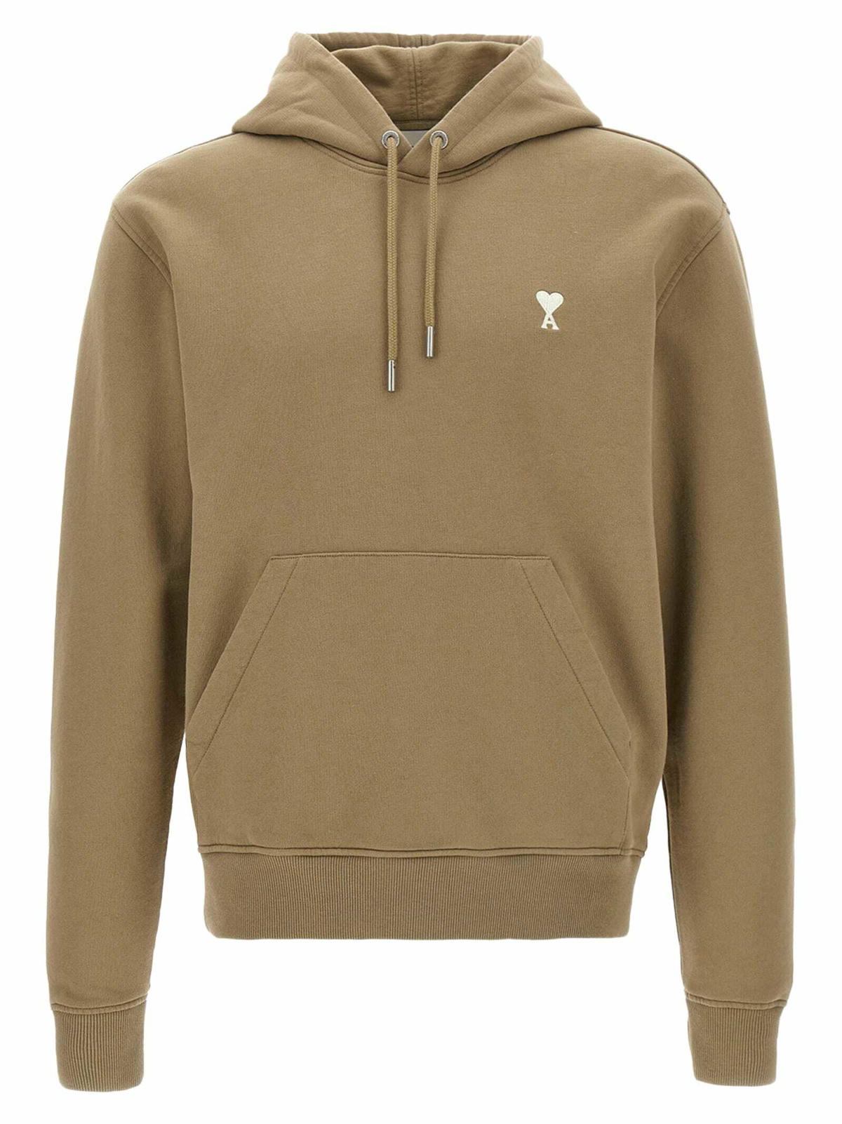 【送料&関税込】Ami Alexandre Mattiussi Logo Brown Hoodie Ami Alexandre Mattiussi Ami De Coeur Logo Hoodie In Brown