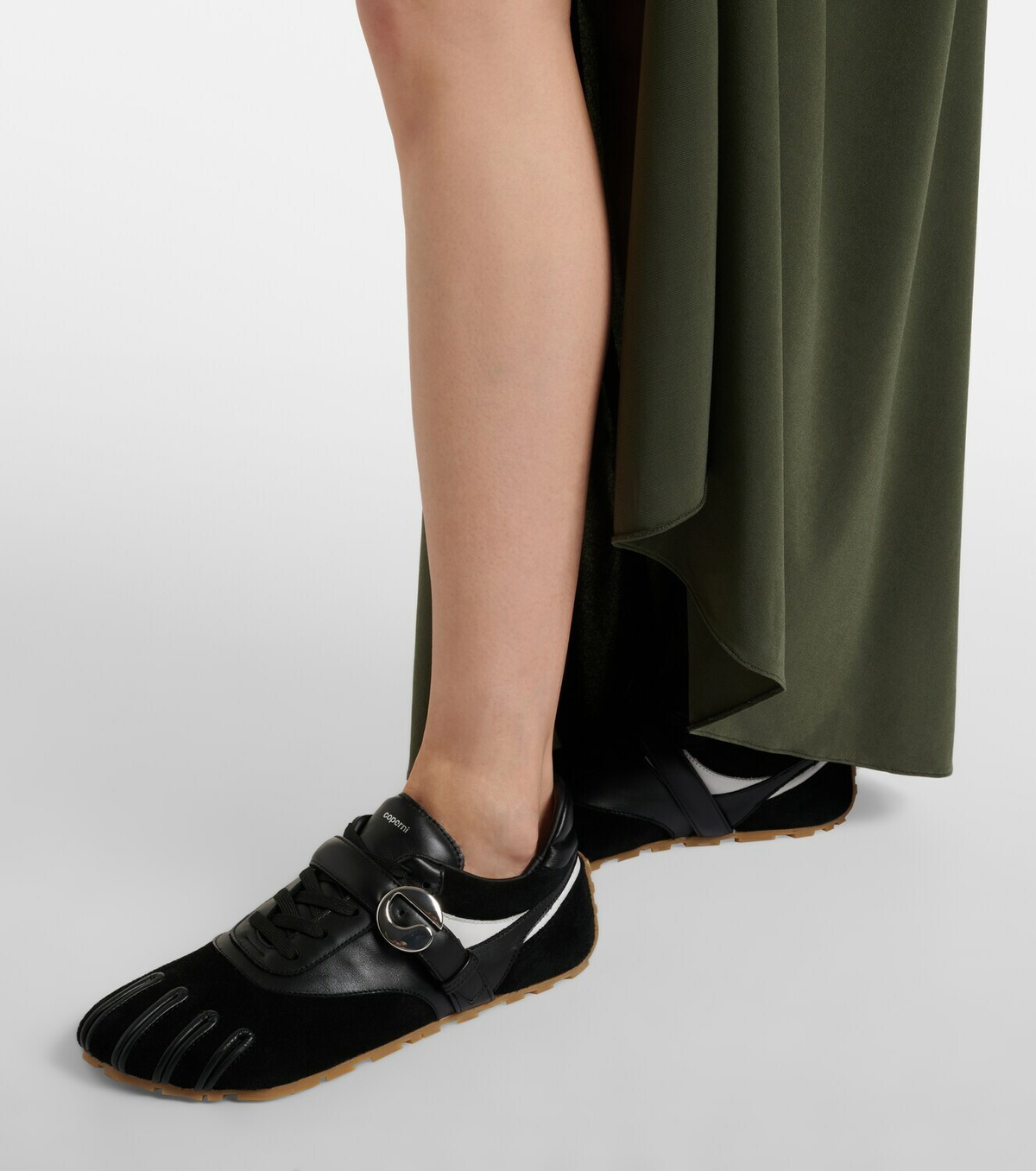 Coperni Leather-trimmed suede sneakers