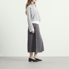 mfpen Women's Classic Wrap Skirt in Mushroom Micro Check Poplin