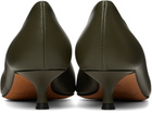 Le Monde Beryl Khaki Babouche Kitten Heels