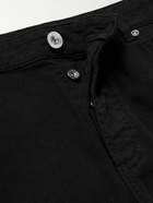 Brunello Cucinelli - Slim-Fit Straight-Leg Logo-Embroidered Jeans - Black