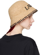 Lanvin Beige 'Lanvin' Raffia Bucket Hat