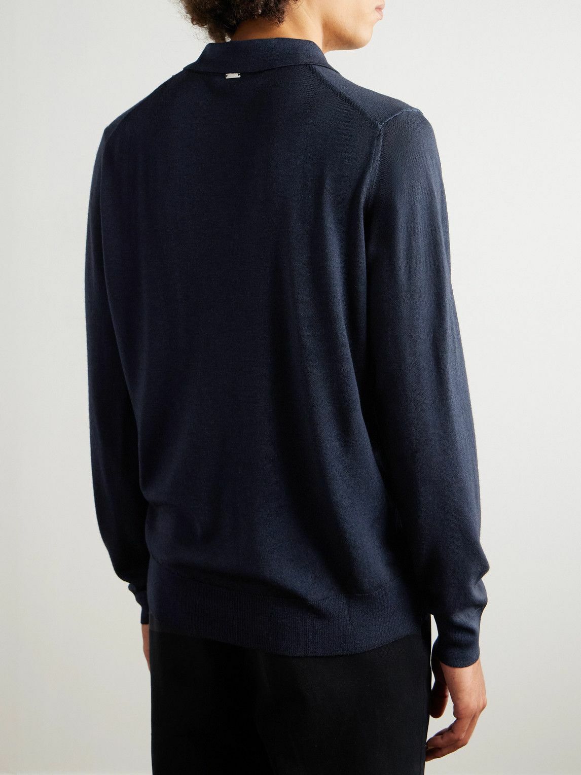 Herno - Wool Polo Shirt - Blue