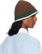 Casablanca Brown Crochet Bucket hat