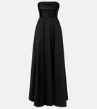 Roland Mouret Pleated taffeta corset gown