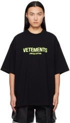 VETEMENTS Black 'Limited Edition' T-Shirt