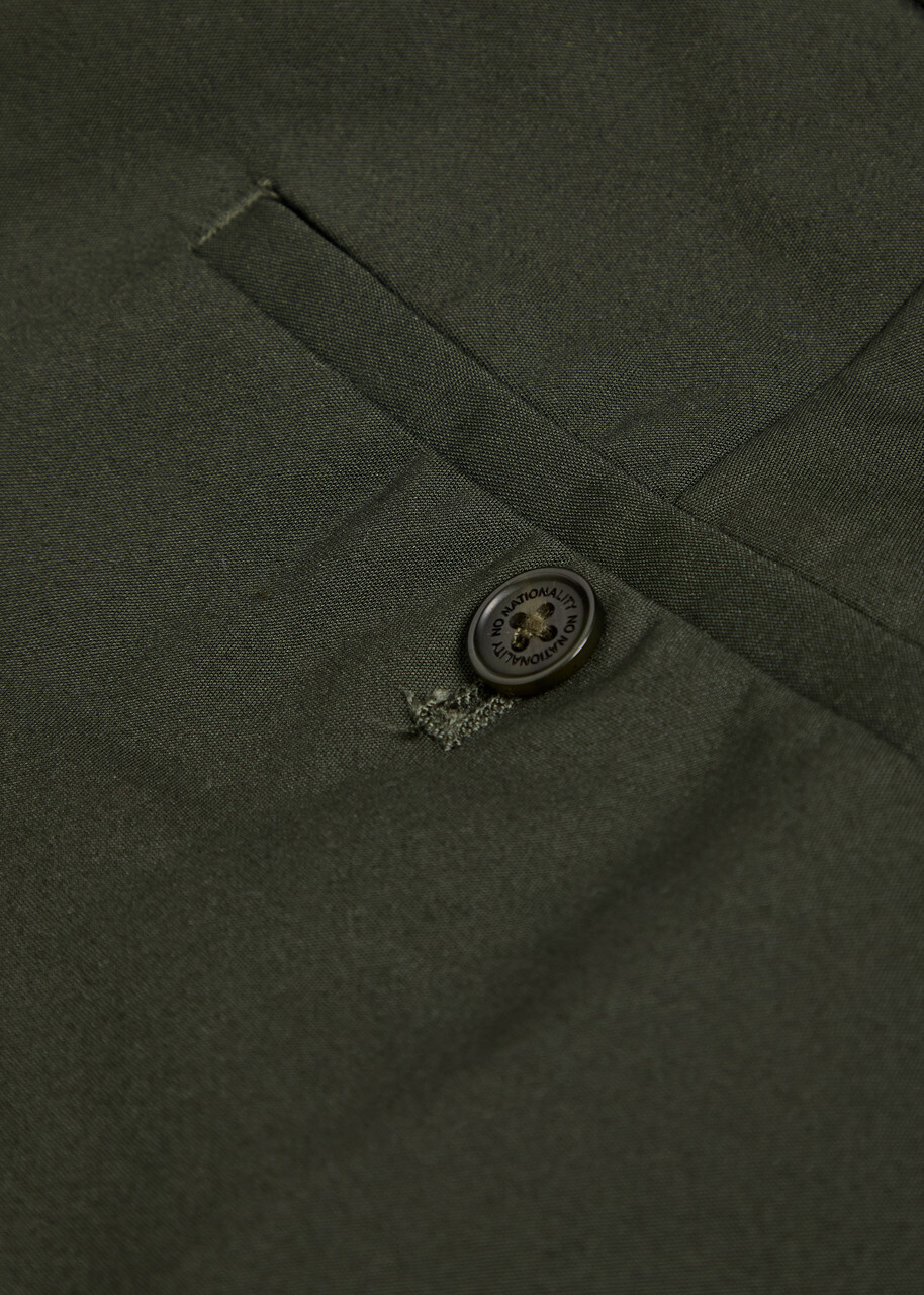 NN07 Ivan Straight-leg Cotton-blend Trousers Khaki