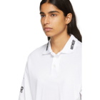 Vier White Logo Long Sleeve Polo