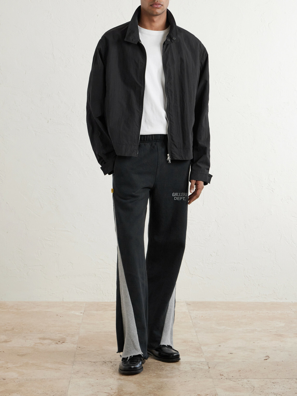 Gallery Dept. - Flared Logo-Print Cotton-Jersey Sweatpants - Black