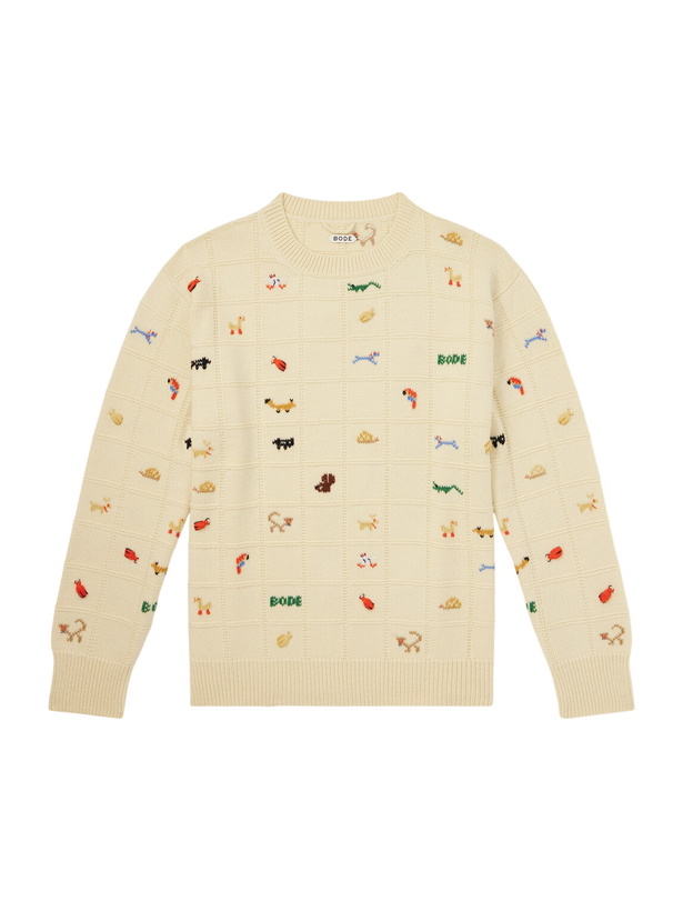 Photo: BODE - Zoologist Merino Wool Sweater - Neutrals