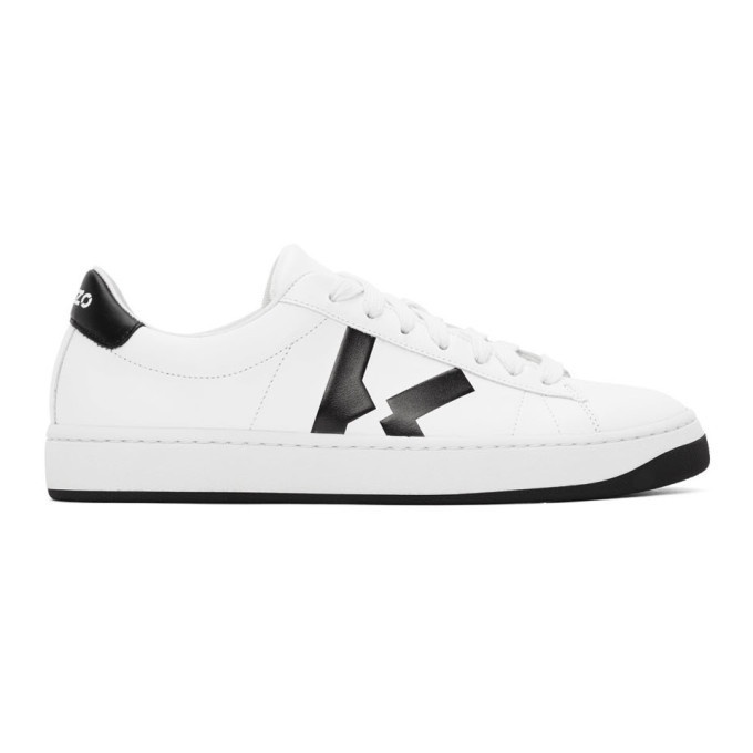 Photo: Kenzo White K-Logo Kourt Sneakers
