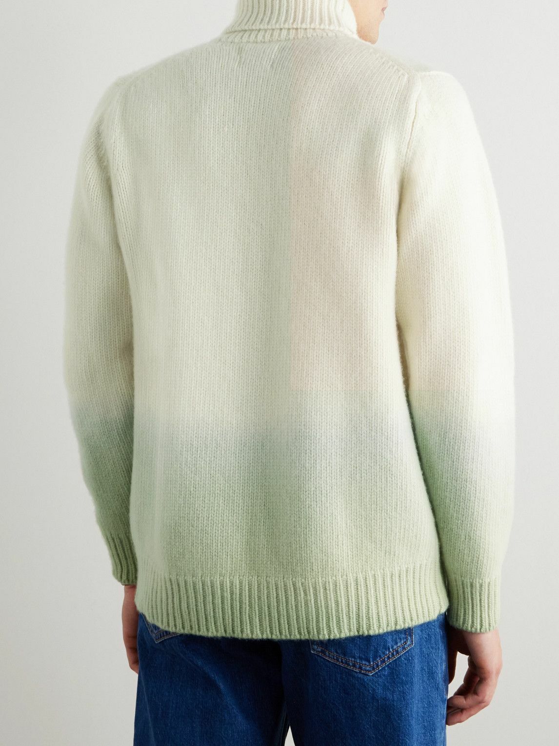 Richard James - Dip-Dyed Wool Rollneck Sweater - Green