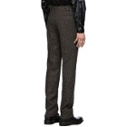 Johnlawrencesullivan Grey Leopard Flannel Straight Trousers