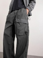 C.P. Company - Straight-Leg Logo-Appliquéd Cotton Reps Cargo Trousers - Gray