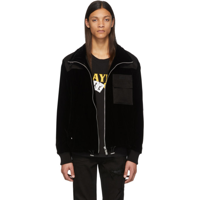 Photo: Amiri Black Velvet Commando Patch Jacket