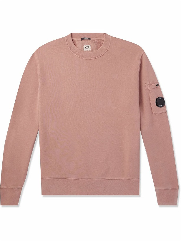 Photo: C.P. Company - Logo-Appliquéd Brushed Cotton-Jersey Sweatshirt - Pink