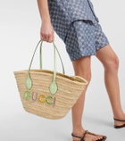 Gucci Small logo raffia basket bag