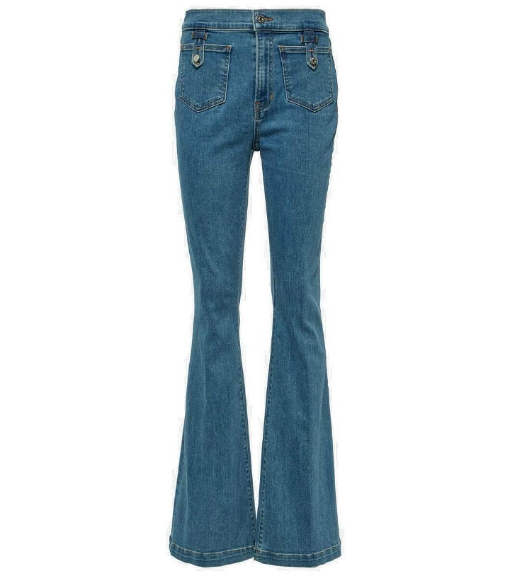 Photo: Veronica Beard Beverly high-rise flared jeans