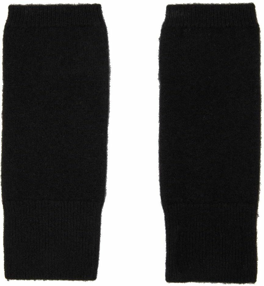 Frenckenberger SSENSE Exclusive Black Cashmere Mittens