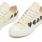 Comme des Garçons Play Men's x Converse Multi Heart Low Sneaker in Beige