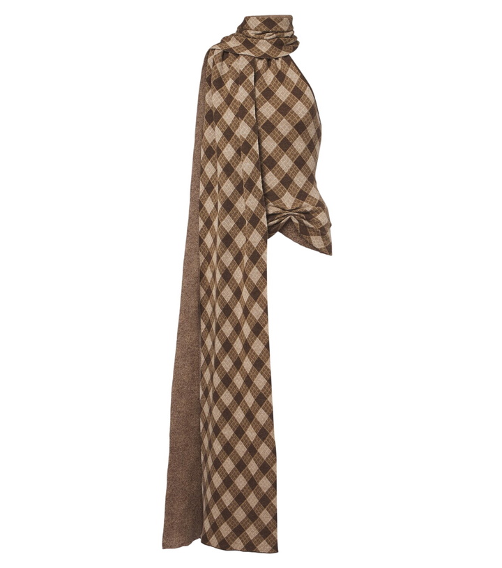 Photo: Aya Muse Kae scarf-detail plaid halterneck top