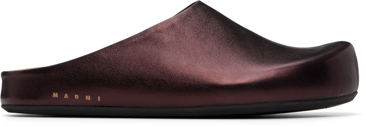 Marni Brown Fussbett Sabot Slip-On Loafers