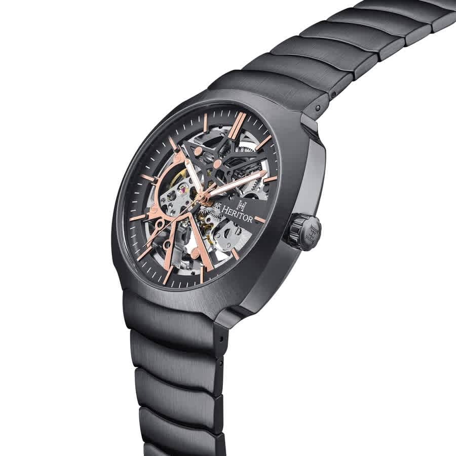 Heritor Magnus Automatic Black Dial Mens Watch HERHS4103