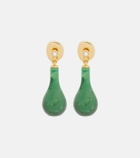 Toteme Jade 24kt gold-plated drop earrings