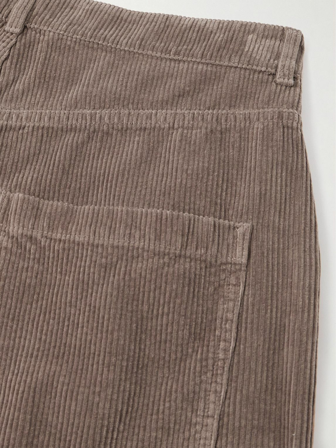 Altea - Reed Straight-Leg Garment-Dyed Cotton-Corduroy Trousers - Brown