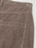 Altea - Reed Straight-Leg Garment-Dyed Cotton-Corduroy Trousers - Brown