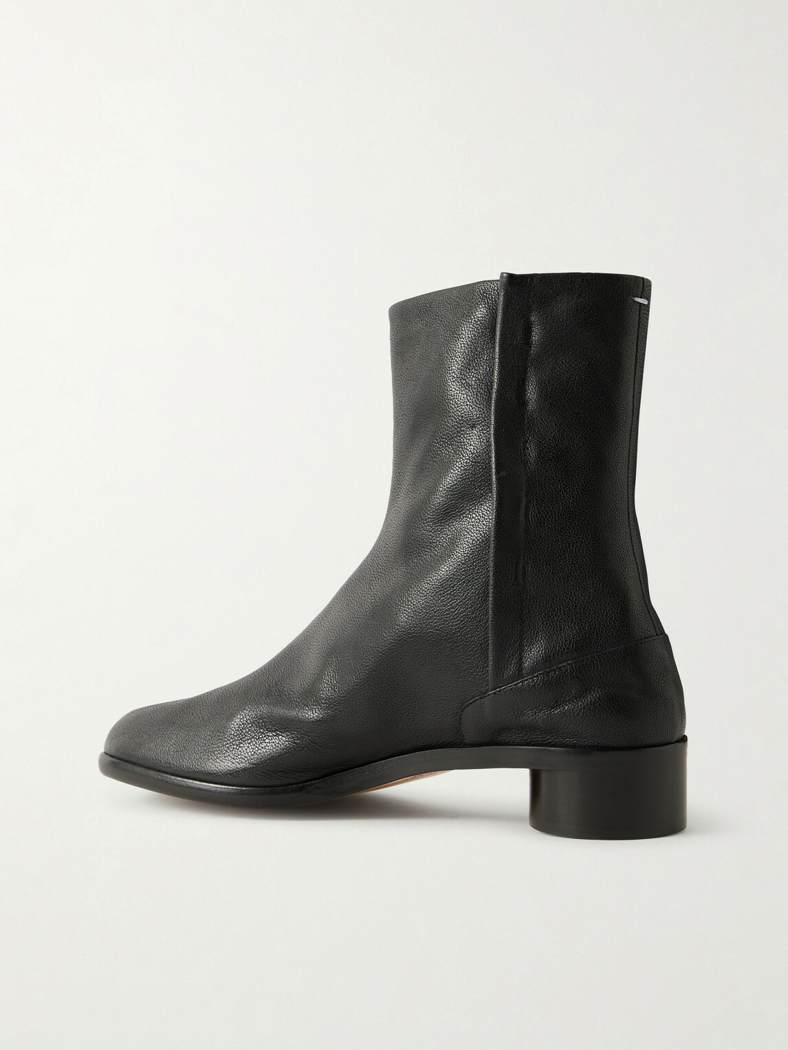 Maison Margiela - Tabi Split-Toe Textured-Leather Ankle Boots - Black
