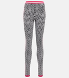 Balmain - Jacquard-knit wool-blend leggings