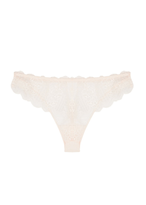 Photo: Simone PÉRÈLE Reve Lace Thong Light Pink