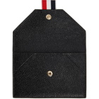 Thom Browne Black Pebble Envelope Card Holder