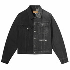 MM6 Maison Margiela Men's Half & Half Denim Jacket in Black/Grey