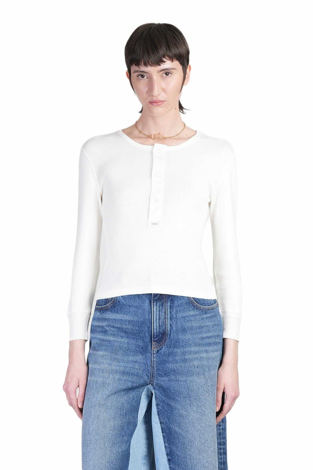 Chloe Green and Orange Mercerized Logo T-Shirt Chloe Chloe Green and Orange Mercerized Logo T-Shirt Chloe